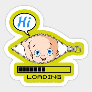 Loading Hi illustration Sticker